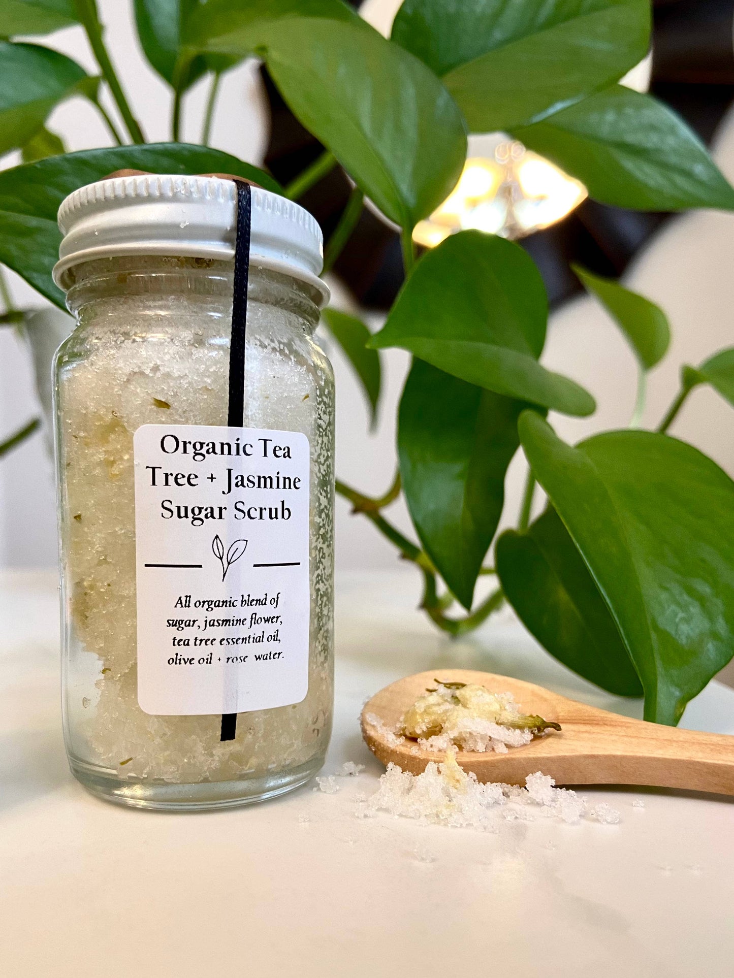 Organic Tea Tree + Jasmine Sugar Scrub